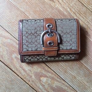 Tan coach wallet