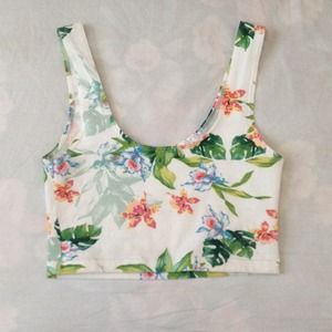 American Apparel Flamingo Crop Tank