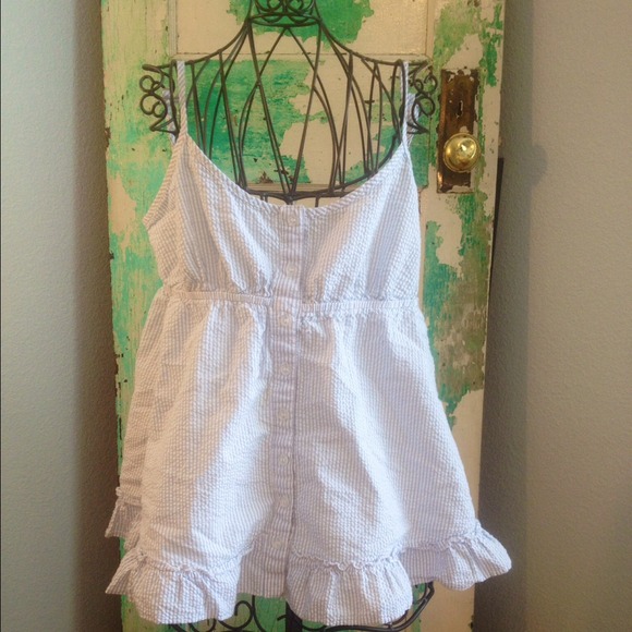 Summer essential! Blue&white seersucker baby doll! - Picture 1 of 3