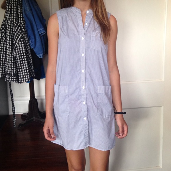 Uniqlo Striped button up shirt dress