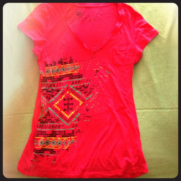 Aztec cotton V-Neck