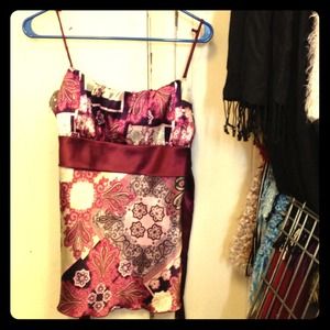 Spaghetti strap dressy top.