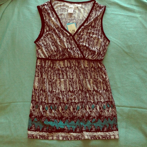 New Geo Design Long Tank Top