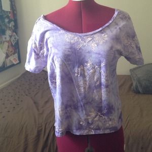 Urban outfitters purple crop top with low back cut