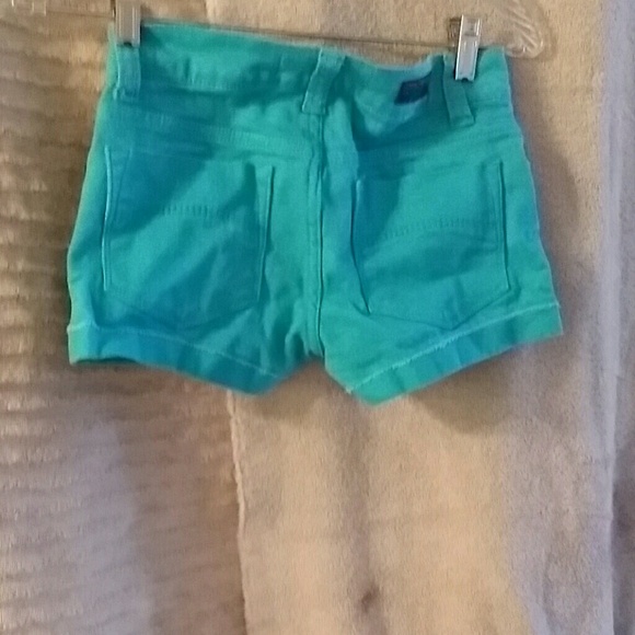 Teal denim shorts from tillys