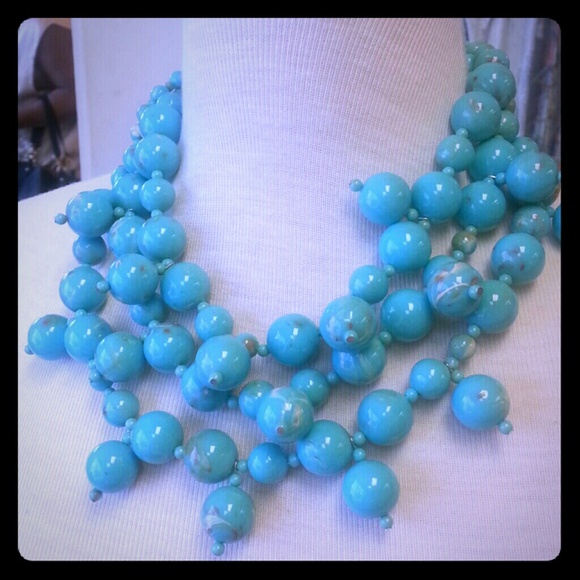 SOLD!!! Marble like  design bead necklace set