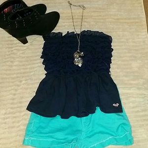 Adorable Hollister ruffle tube top