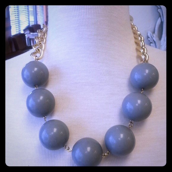 Sold!!!Big grey bead necklace