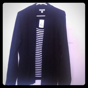 NWT one piece black and white cardigan set