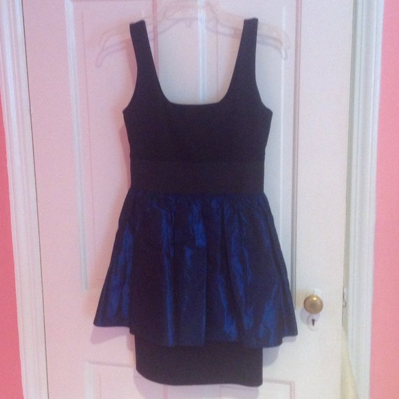Black dress with metallic blue skirt💋 - Picture 2 of 3