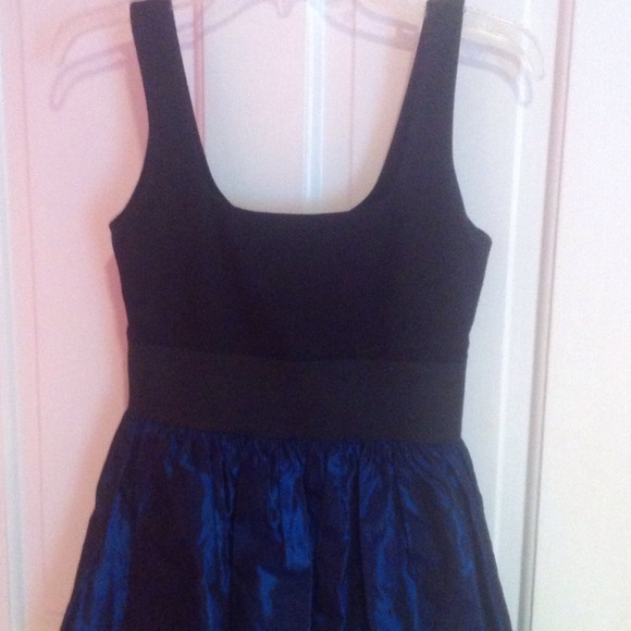 Black dress with metallic blue skirt💋 - Picture 3 of 3