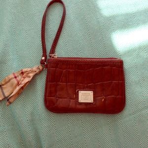 Liz Claiborne brown leather Wristlet
