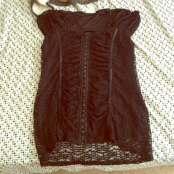 Black Corset-Style Top NWOT