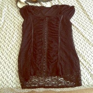 Black Corset-Style Top NWOT