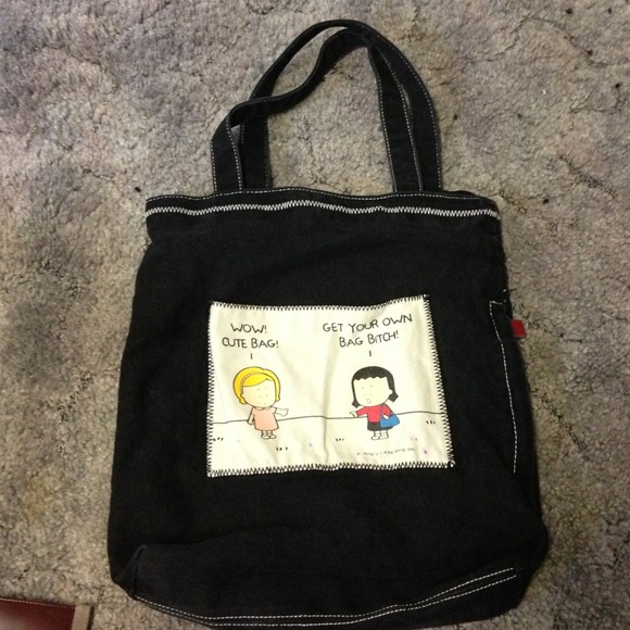 Cute tote bag by angry little girls