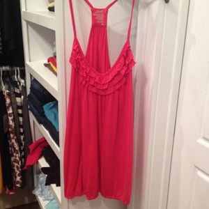 Old Navy red racer bank tank size L