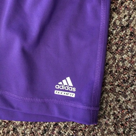 🚫SOLD🚫Adidas purple spandex shorts!💜💛 - Picture 2 of 4