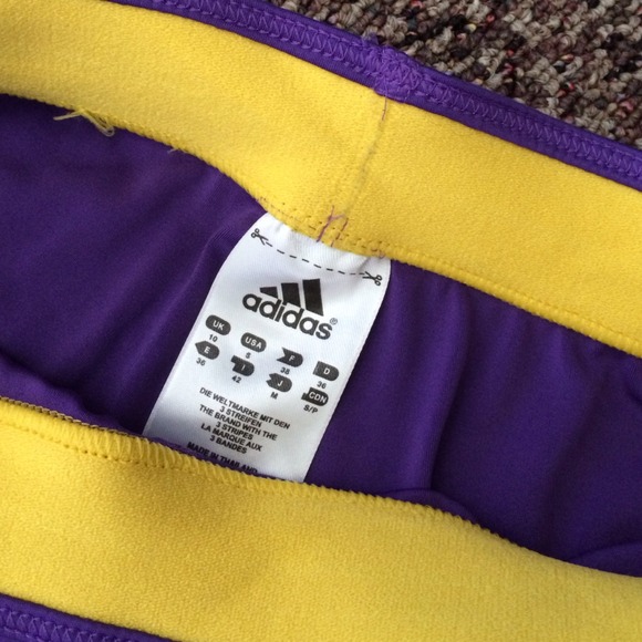 🚫SOLD🚫Adidas purple spandex shorts!💜💛 - Picture 3 of 4