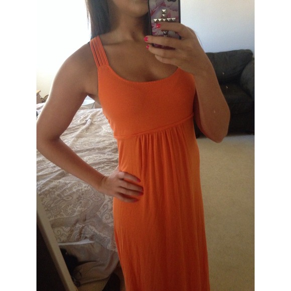 Orange Calvin Klein maxi
