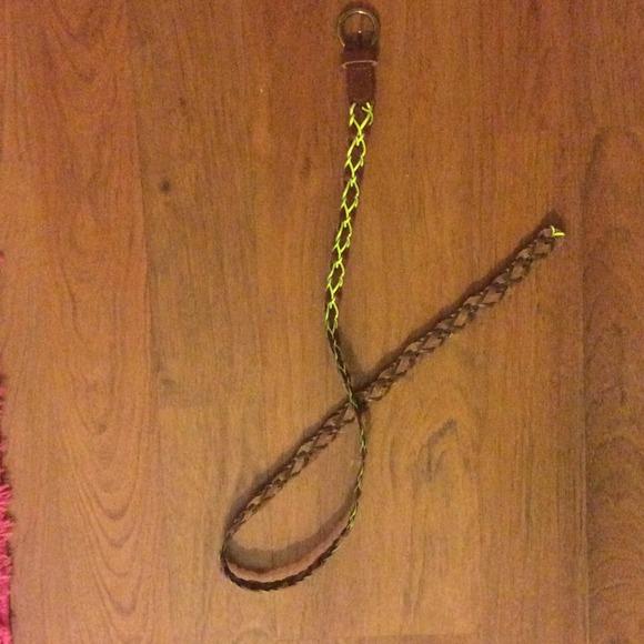 Neon yellow and brown belt