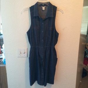 Dark blue denim dress