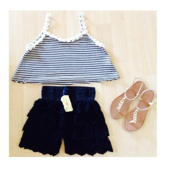 Black Lace Shorts