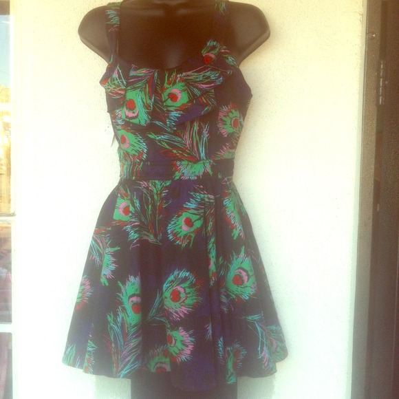 Forever 21 peacock dress