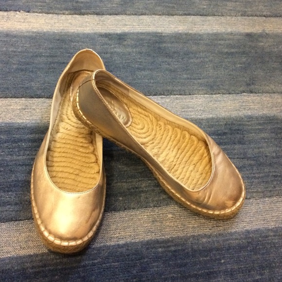 Cole Haan Gold leather espadrilles