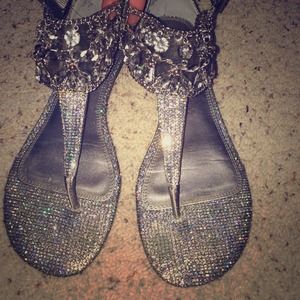 Show stopper silver sandals