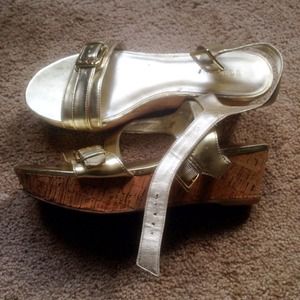 Bcbg Generation platform gold sandals
