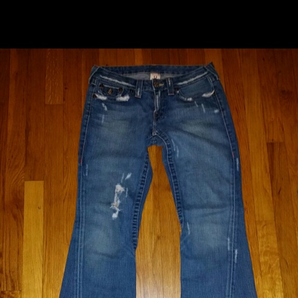 True religion DISTRESSED Womens Jeans Sz 29 Cotton