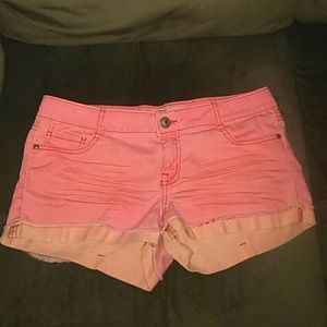 Very Cute Coral/Orange Stretchy Low Rise Shorts