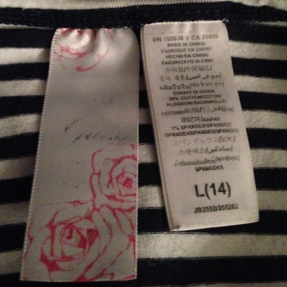 Dark blue and white strips, and sparkly shoulders! - Picture 4 of 4