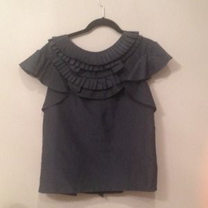 Oscar de la renta navy blouse