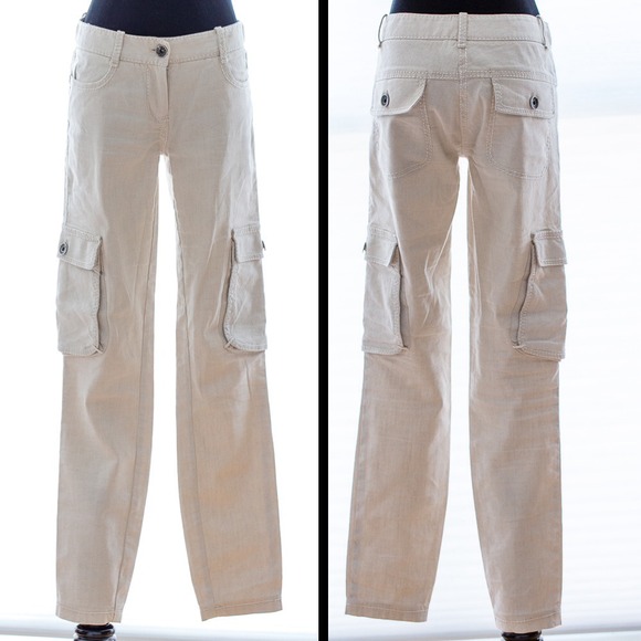 *REDUCED, WAS $30* MAX STUDIO linen cargo pants