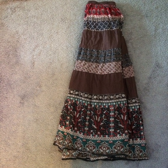 Boho maxi skirt