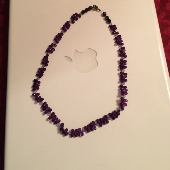 Amethyst crystal necklace