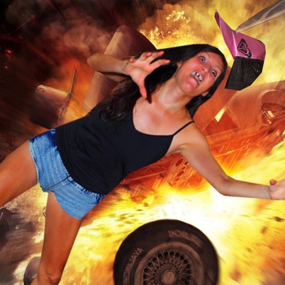 “Newsflash" Pink Satin Roxy Baseball Cap - Picture 3 of 4