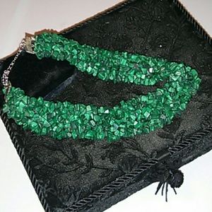Malachite chip choker