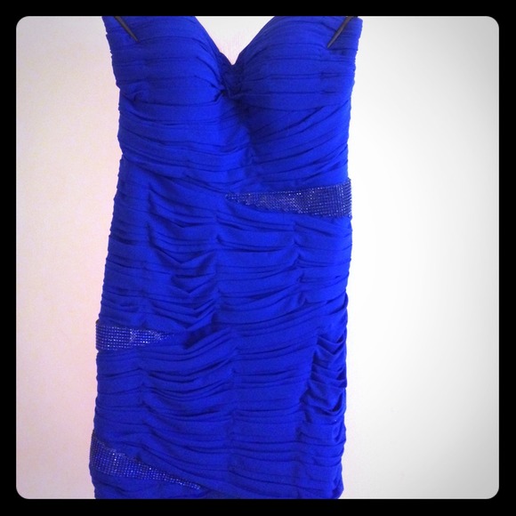 La Femme Electric Blue Dress