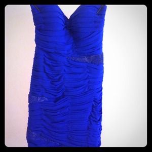 La Femme Electric Blue Dress