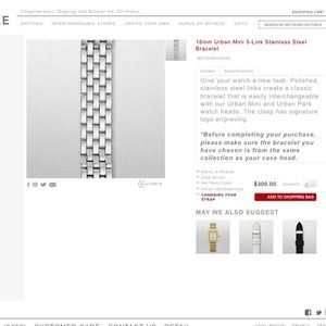 Michele Stainless Steel Watch Band