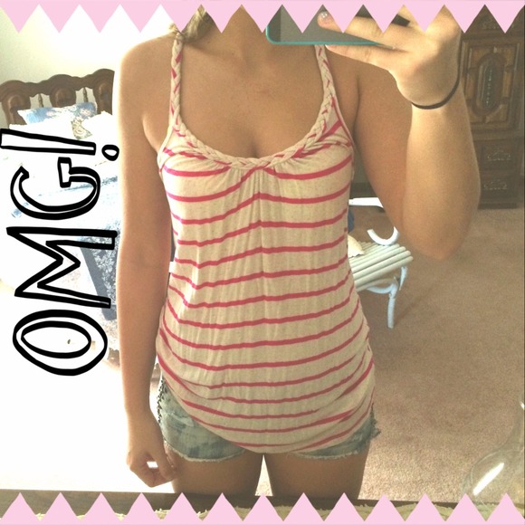🎀Pink Striped Tank Top🎀