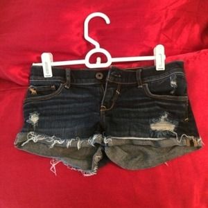 Lightly Destroyed Denim Shorts