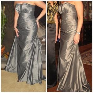 Silver grey formal gown