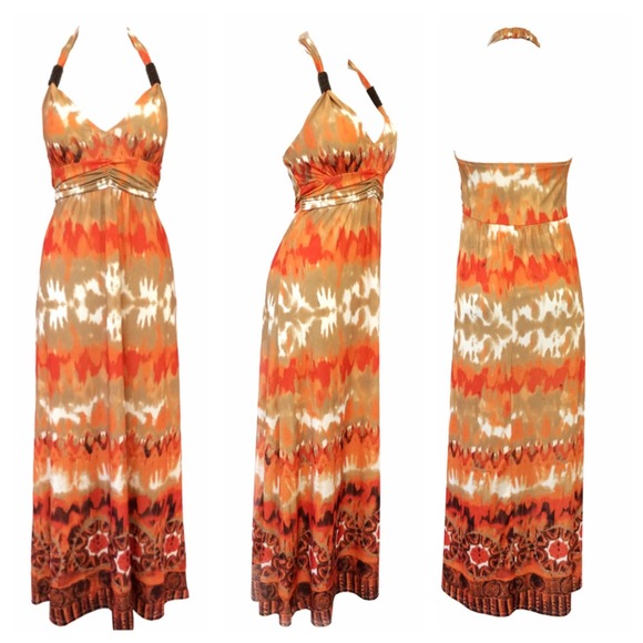 Dresses & Skirts - Halter Tie-Dye Maxi Dress
