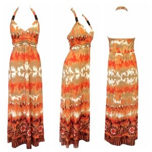Halter Tie-Dye Maxi Dress
