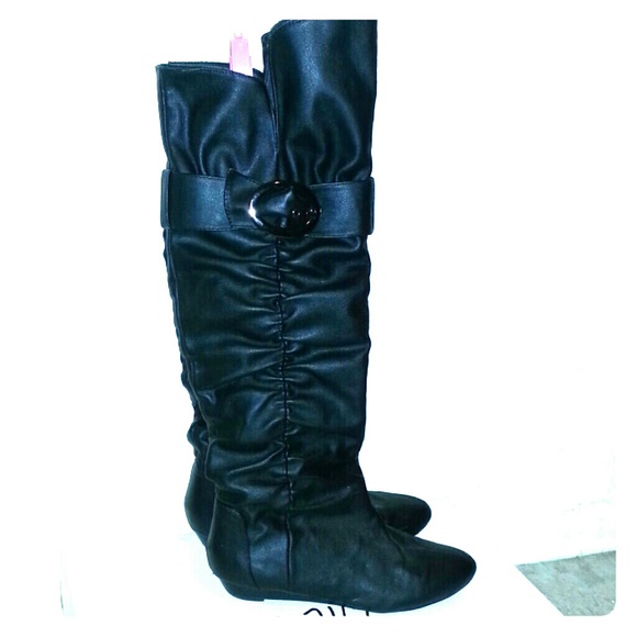 black tall boots