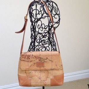 Alviero Martini vintage map bag