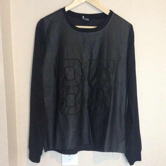 Faux leather long sleeve